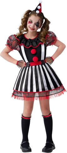 زي المهرج Spooktacular Creations للفتيات، زي المهرج الشرير للهالوين للأطفال، لعب الأدوار واللبس في الهالوين in Saudi Arabia