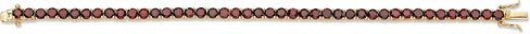 PalmBeach Yellow Gold-plated Round Genuine Red Garnet, Tennis Bracelet (4mm), Box Clasp, 7.25 inches in Saudi Arabia