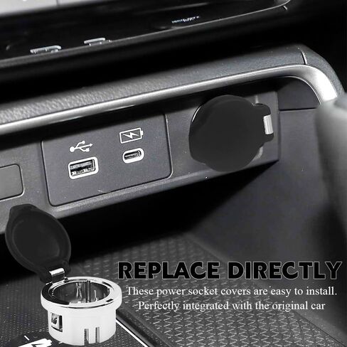 2PCS Plug Cover Cap, Car Power Outlet Cover, 12V Power Outlet Dash Retainer Cigarette Lighter Plug, Car Accessories Compatible with Chevy Silverado GMC Sierra, Replace OEM#20983936 25793816 in Saudi Arabia