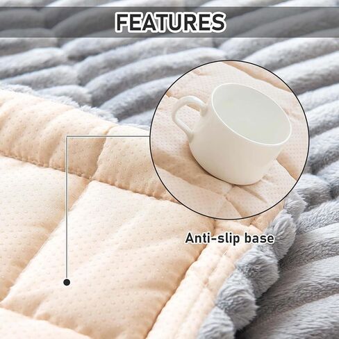 غطاء أريكة Pawcart، غطاء أريكة Paw Cart للكلاب، أغطية أريكة غير قابلة للانزلاق وقابلة للغسل للحيوانات الأليفة، واقي أريكة قطيفة فائق النعومة للمنزل (كاكي، 24 * 82 بوصة) in Saudi Arabia