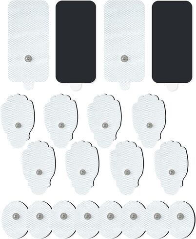 40 Pcs TENS Pads Electrodes, Reusable Long-Lasting Self-Adhesive Non-Irritating Snap for Tens Unit Replacement Patches with Standard 3.5mm Snap-on Connector, Compatible with Belifu, Brilnurse in Saudi Arabia