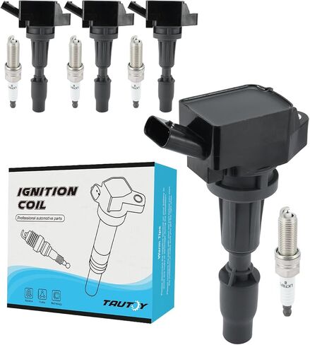 Set of 4 UF764 Ignition Coil Pack & Iridium Spark Plug (2.0L 2.4L) 2015-2021 For Hyundai Santa Fe Sport Sonata Tucson,For Kia Optima Sorento Sportage Stinger,Replace # GN10730 C988 27300-2GGA0 in Saudi Arabia