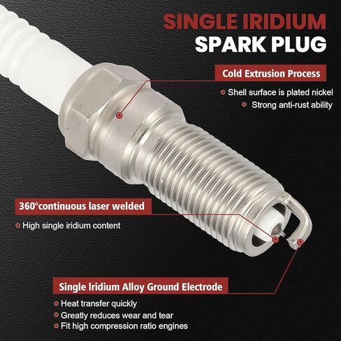 UF303 Ignition Coil Pack and Iridium Spark Plugs Set of 6 Compatible with 2002 2003 2004 2005 Chevy Trailblazer GMC Envoy Isuzu Ascender Olds Bravada Buick Rainier Saab 9-7X 4.2L L6,Replace#,12568062 in Kuwait