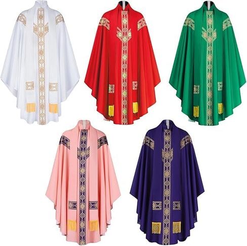3 قطع من رداء الكاهن الكاثوليكي مع سرقة وصليب الكنيسة الكاثوليكية التقليدية للأب in Kuwait