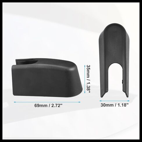Rear Windshield Wiper Arm Nut Cover Cap Fit for BMW X3 2018-2021 No.61687407276 - Pack of 1 Black Durable Material in Saudi Arabia