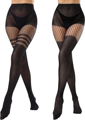 جوارب طويلة الفخذ الصناعي للنساء - جوارب طويلة قوطية وهمية، جوارب قوطي عالية الخصر فوق الركبة in Kuwait