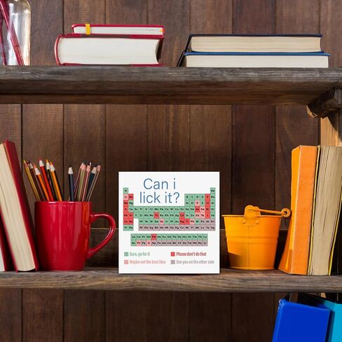 Funny Chemistry Desk Decor Periodic Table of Elements Wood Block Sign Classroom School Office Decoration, Chemistry Teacher Gifts Teachers Day Gift in Saudi Arabia