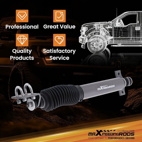 maXpeedingrods Steering Stabilizer for Jeep CJ7 4WD 1976-1986, CJ5 4WD 1959-1983, Scrambler 4WD 1981-1985, Dodge Raider 4WD 1987-1989, Suzuki Samurai 4WD 1986-1991 in Saudi Arabia