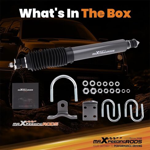 maXpeedingrods Steering Stabilizer for Jeep CJ7 4WD 1976-1986, CJ5 4WD 1959-1983, Scrambler 4WD 1981-1985, Dodge Raider 4WD 1987-1989, Suzuki Samurai 4WD 1986-1991 in Saudi Arabia