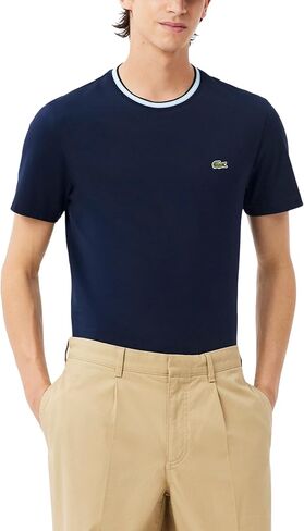 تي شيرت Lacoste للرجال ذو الياقة المضلعة ذو المقاس العادي in Saudi Arabia