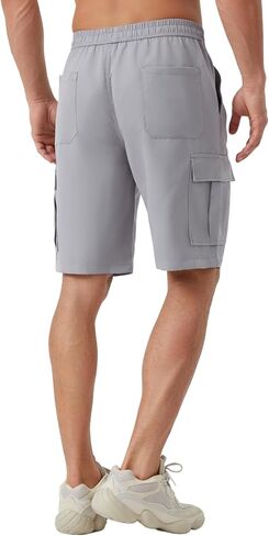 SIX ISLANDS Men's Cargo Shorts, 6-Pocket, Elastic Waist Adjustable Drawstring, Lightweight Relaxed Fit Casual in Kuwait