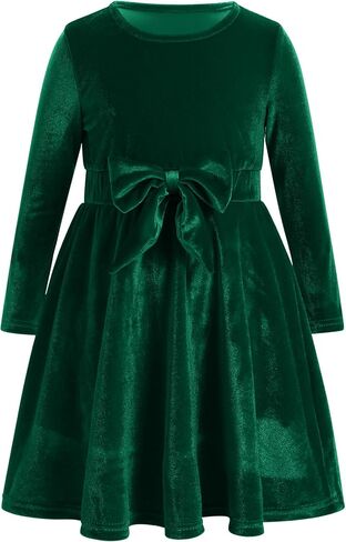 AWIBMK Mommy and Me Dresses Long Sleeve Solid Color Christmas Velvet Ruffle Dress Xmas Holiday Party Family Matching Outfits in Saudi Arabia