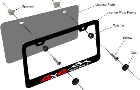 2 Pack Pink Silly Goose On The Loose License Plate Frames, Stainless Steel Cute License Plate Holders Covers with Screws Fasteners Caps in Saudi Arabia