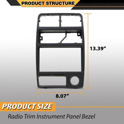 Dashboard Radio AC Panel Trim Dash Bezel Compatible With Geo Tracker/Suzuki Sidekick 1992-1995 Black in Saudi Arabia