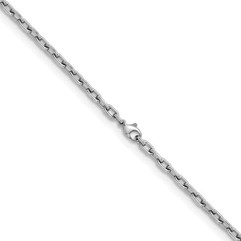Diamond2Deal قلادة من البلاتين المصقول 4.7 ملم سلسلة كابل صلبة مقاس 18 بوصة إلى 30 بوصة مجوهرات للرجال، 74.02 جرام in Kuwait