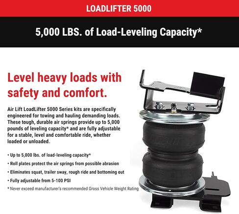طقم زنبرك هوائي LoadLifter 5000 ونظام ضاغط هواء لاسلكي من الجيل الثاني يناسب 2015 2020 F150 4WD (باستثناء موديلات Raptor) | التحكم في مسار واحد | يشتمل على ملصق TrendsAuto in Kuwait