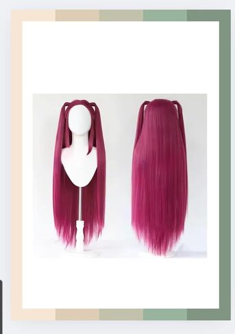 Kpop Wig Party Halloween Girls Demon Braided Purple Wigs (Pink) in Saudi Arabia