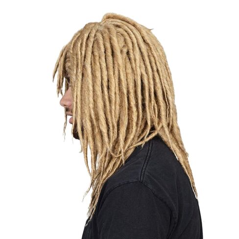 شعر مستعار دريدلوك من زي إيجنت - شعر مستعار مثالي لرجل الكهف أو راكب الأمواج أو الراستا، شعر مستعار للكبار للهالوين أو الحفلات التنكرية - أشقر in Kuwait