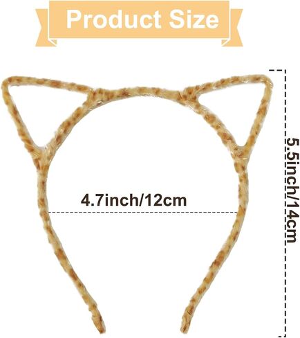 Leopard Cat Ears Headband Halloween Cosplay Accessories for Women Girls, Plastic Cute Fancy Costume Hair Hoop in Saudi Arabia
