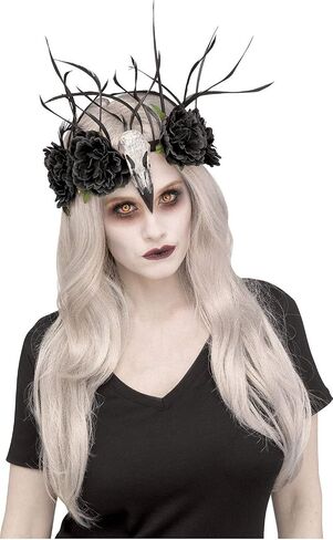 Zombie Raven Mistress Black Floral Headband Costume Accessory in Saudi Arabia