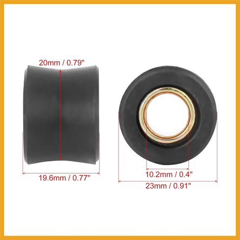 6pcs Motorcycle 10mm Inner Diameter Rear Shock Absorber Cushion Rubber Ring Shock Absorber Bushing Replacement in Saudi Arabia