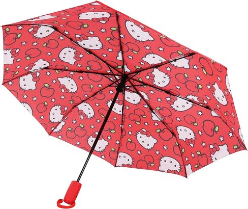 Hello Kitty Apples Umbrella, Compact Auto Open and Close, Durable Frame, Matching Sleeve, Red in Saudi Arabia