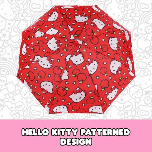 Hello Kitty Apples Umbrella, Compact Auto Open and Close, Durable Frame, Matching Sleeve, Red in Saudi Arabia