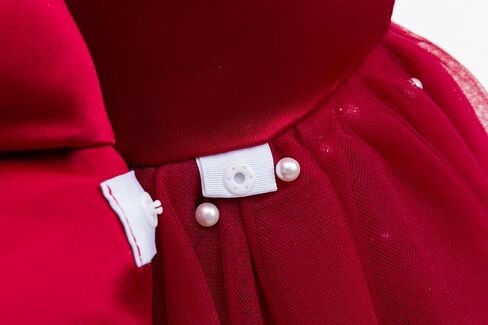 Akokvlar Girl V-Back Satin Flower Communion Dress Formal Birthday Party Wedding Prom Ball Gown in Saudi Arabia