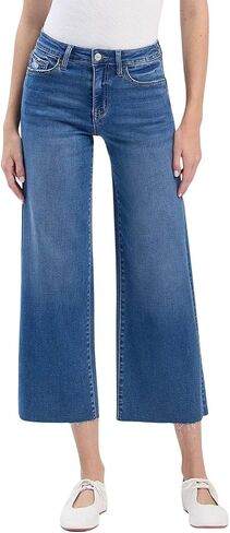 VERVET Women's Aileeah High Rise Slim Wide Leg Jeans in Saudi Arabia