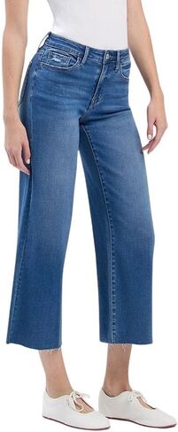 VERVET Women's Aileeah High Rise Slim Wide Leg Jeans in Saudi Arabia