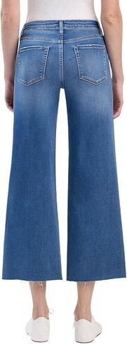 VERVET Women's Aileeah High Rise Slim Wide Leg Jeans in Saudi Arabia