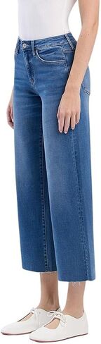 VERVET Women's Aileeah High Rise Slim Wide Leg Jeans in Saudi Arabia