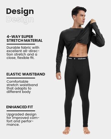 Men's 100% Merino Wool Base Layer Pants Lightweight Thermal Active Base Layer Bottom in Kuwait