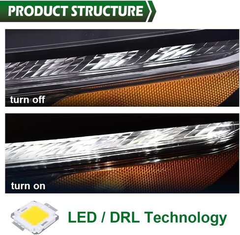 GRAND ORANGE LED DRL Parking Light Turn Signal Right Side Compatible with Jeep Cherokee 2014 2015 2016 2017 2018 RH Passenger Side Turn Signal Lamp 68157102AQ in Saudi Arabia