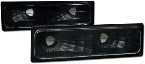 Black Clear Housing Front Bumper Turn Signal Lights Parking Lamps yd Compatible With 88-00 Chevy GMC C10 C/K Pickup Silverado Sierra / 92-99 Suburban Yukon / 95-99 Tahoe in Saudi Arabia