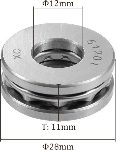 2pcs 51204 Thrust Ball Bearing - [20mm x 40mm x 14mm] Chrome Steel Miniature Thrust Bearing with Washer for Machine Tool Use in Saudi Arabia