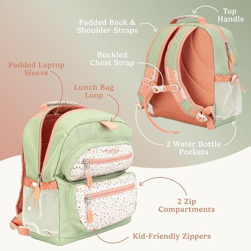Bentgo® Kids 14" Backpack Set With Kids Prints Lunch Box (Geo Speckle) in Saudi Arabia