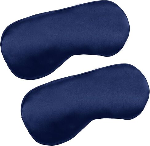 2 PCS Black Pink Satin Sleep Masks, Adjustable Silk Eye Mask for Sleeping, Eye Sleep Shade Cover, Blind Folds Soft Breathable Blindfold for Play Party Games Airplane Travel Essentials Cover Gifts in Saudi Arabia