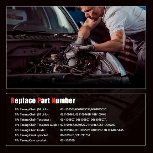 03H109503 مجموعة سلسلة توقيت المحرك مناسبة لـ 2007-2010 Audi Q7، 2007-2015 Volkswagen Touareg، 2007-2010 2012-2015 Volkswagen Passat 3.6L V6 DOHC 021109465B in Saudi Arabia