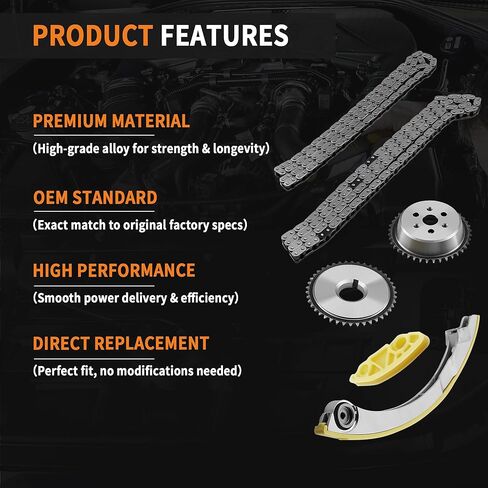 9-4201S Engine Timing Chain Kit Fit for 2006-2015 Chevy Equinox Malibu HHR Cobalt, GMC Terrain, Buick Regal LaCrosse, Pontiac G5 G6 2.0L 2.2L 2.4L, Replace # 12680750 9-4201SX in Saudi Arabia