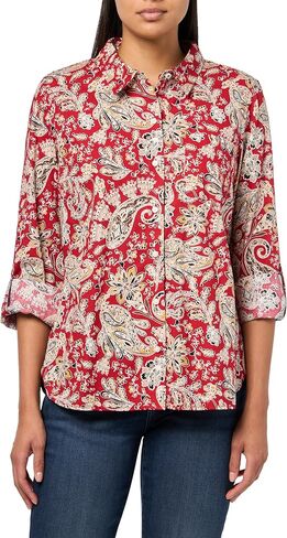 Nautica Women's Button Front Long Sleeve Roll Tab Shirt in Saudi Arabia