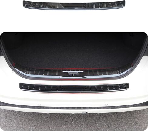 Car Accessories Fit for Nissan Altima 2019 2020 2021 2022 Rear Outside Bumper Sill Plate Guard Cover Trims (Black) 1PC Stainless Steel in Saudi Arabia