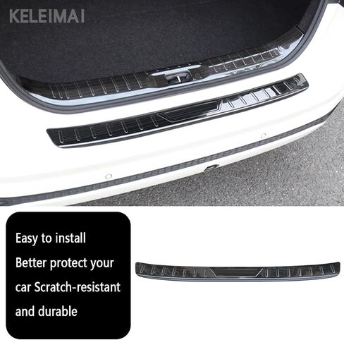 Car Accessories Fit for Nissan Altima 2019 2020 2021 2022 Rear Outside Bumper Sill Plate Guard Cover Trims (Black) 1PC Stainless Steel in Saudi Arabia