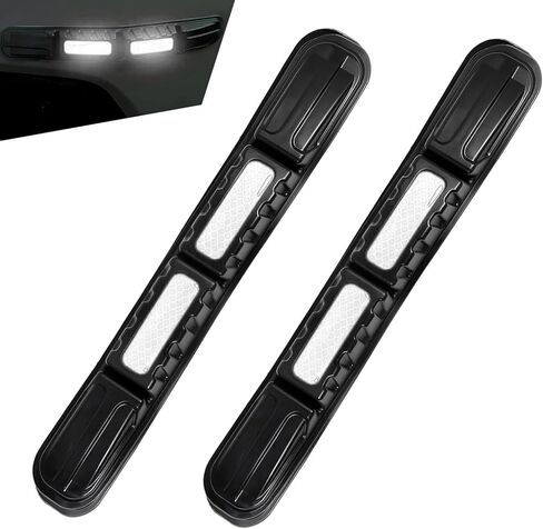 2 PCS Car Bumper Anti-Collision Strip, Reflective Foldable Bumper Safety Warning Guard Strip, Universal Anti-Scratch Bumper Protector Trim for Cars SUV Truck (Red) in Saudi Arabia