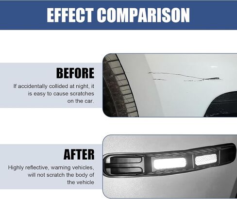 2 PCS Car Bumper Anti-Collision Strip, Reflective Foldable Bumper Safety Warning Guard Strip, Universal Anti-Scratch Bumper Protector Trim for Cars SUV Truck (Red) in Saudi Arabia