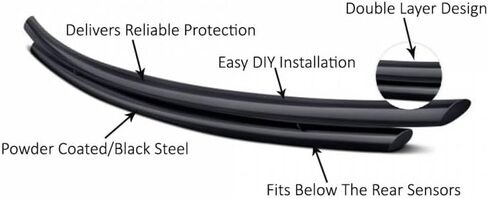 Rear Bumper Guard Double Layer Black Compatible with 2005-2023 Toyota Sienna-KAS-8TY918A-DL in Saudi Arabia