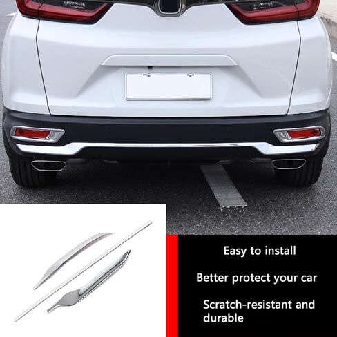 Car Accessories Fit for Honda CRV CR-V/Hybrid 2021 2022 Exterior Rear Bumper Protector Guard Cover Trim (Chrome) ABS 3-pcs in Saudi Arabia