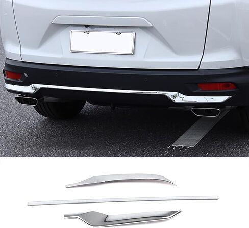 Car Accessories Fit for Honda CRV CR-V/Hybrid 2021 2022 Exterior Rear Bumper Protector Guard Cover Trim (Chrome) ABS 3-pcs in Saudi Arabia