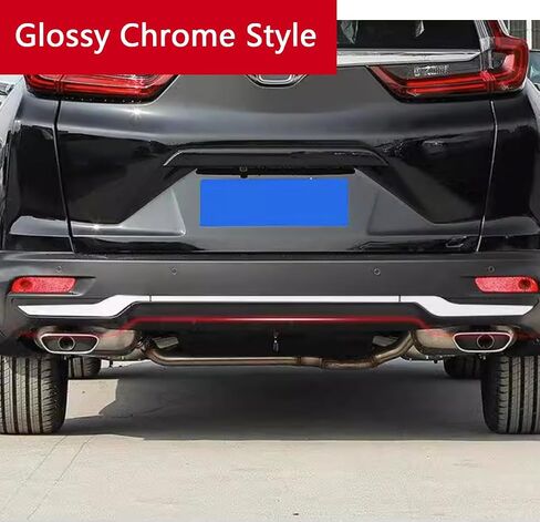 Car Accessories Fit for Honda CRV CR-V/Hybrid 2021 2022 Exterior Rear Bumper Protector Guard Cover Trim (Chrome) ABS 3-pcs in Saudi Arabia