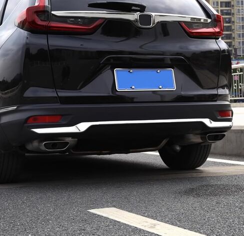 Car Accessories Fit for Honda CRV CR-V/Hybrid 2021 2022 Exterior Rear Bumper Protector Guard Cover Trim (Chrome) ABS 3-pcs in Saudi Arabia